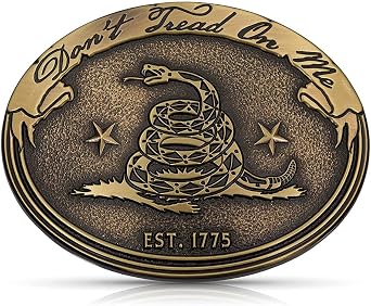 Montana Silversmiths 2nd Amendment Series Attitude Western Belt Buckle Dont Tread on Me USA Made