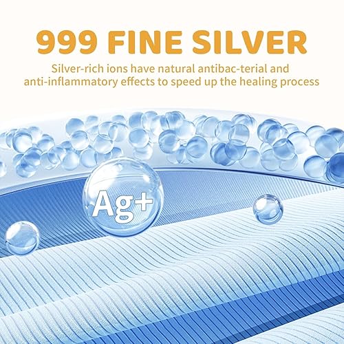 Miniatura 5 de The Original - Tazas de lactancia plateadas, cubierta de pezón de plata 999 para amamantar alivio del dolor de pezones, protectores de pezones para