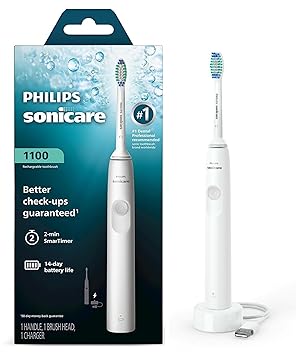Philips Sonicare DailyClean 1100 Rechargeable Electric Power Toothbrush, White, HX3411/04