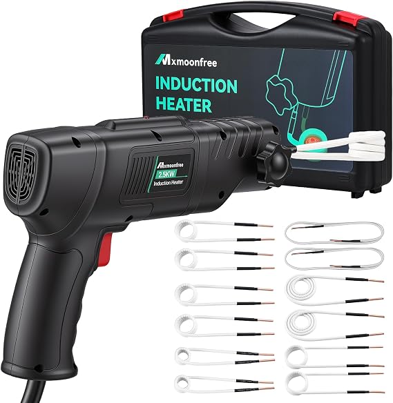 2500W Induction Heater Bolt Removal, Induction Bolt Heater Tool with 12 Coil and Rugged Carrier Case to Safely Remove Nuts, Bolts, Screw, 110V