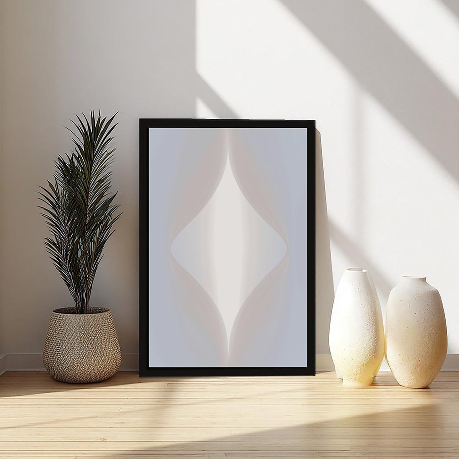 ELKPDOE Weiches, neutrales, geometrisches, abstraktes und minimalistisches Poster, 6 Leinwand-Poster, Schlafzimmer-Dekor, Sportlandschaft, Büro, Raumdekoration, Geschenk, schwarzer Rahmen, 40,6 x 61