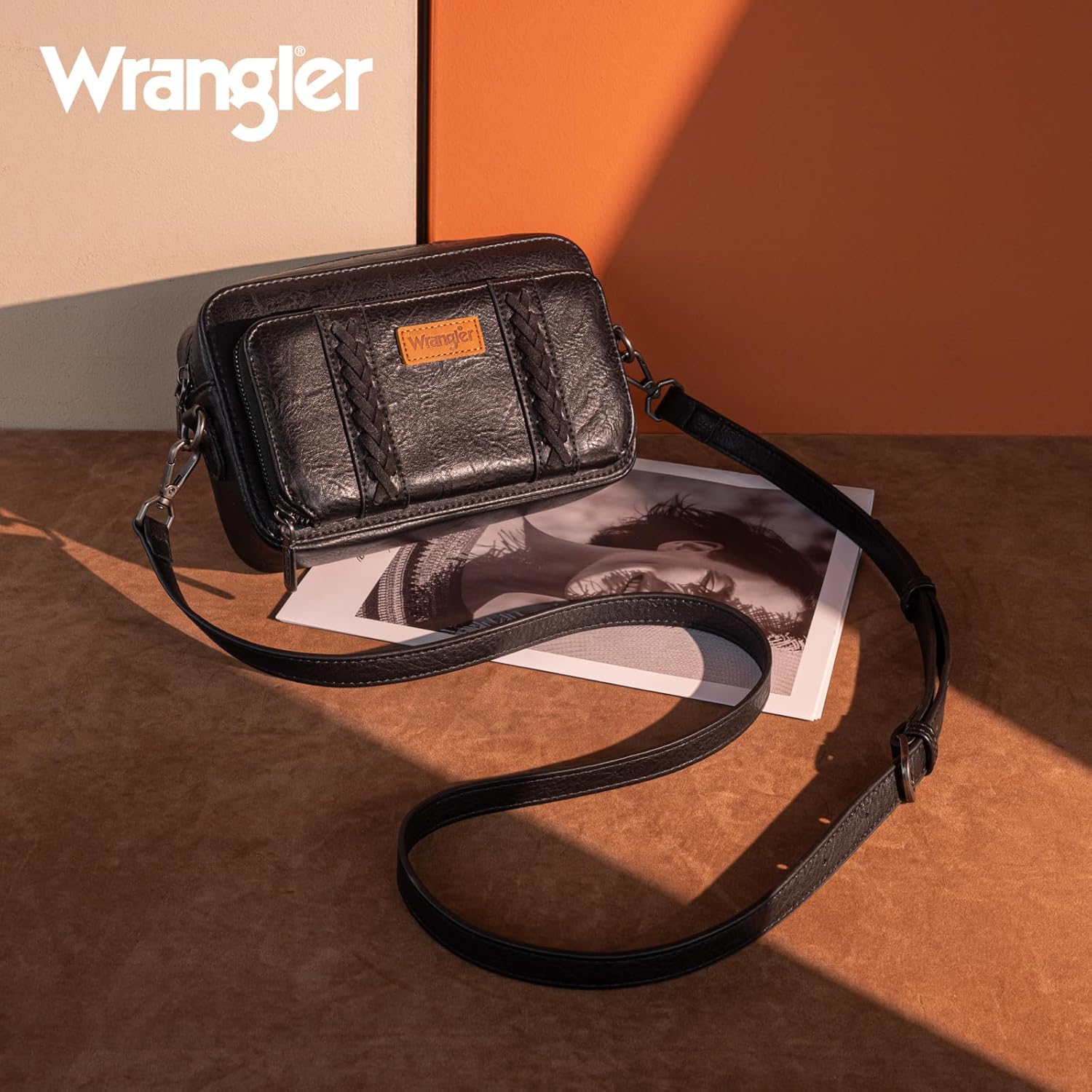 Wrangler Crossbody Bag for Women Shoulder Purse Small Multi Pocket Crossover Bag with Adjustable Strap - Image 6