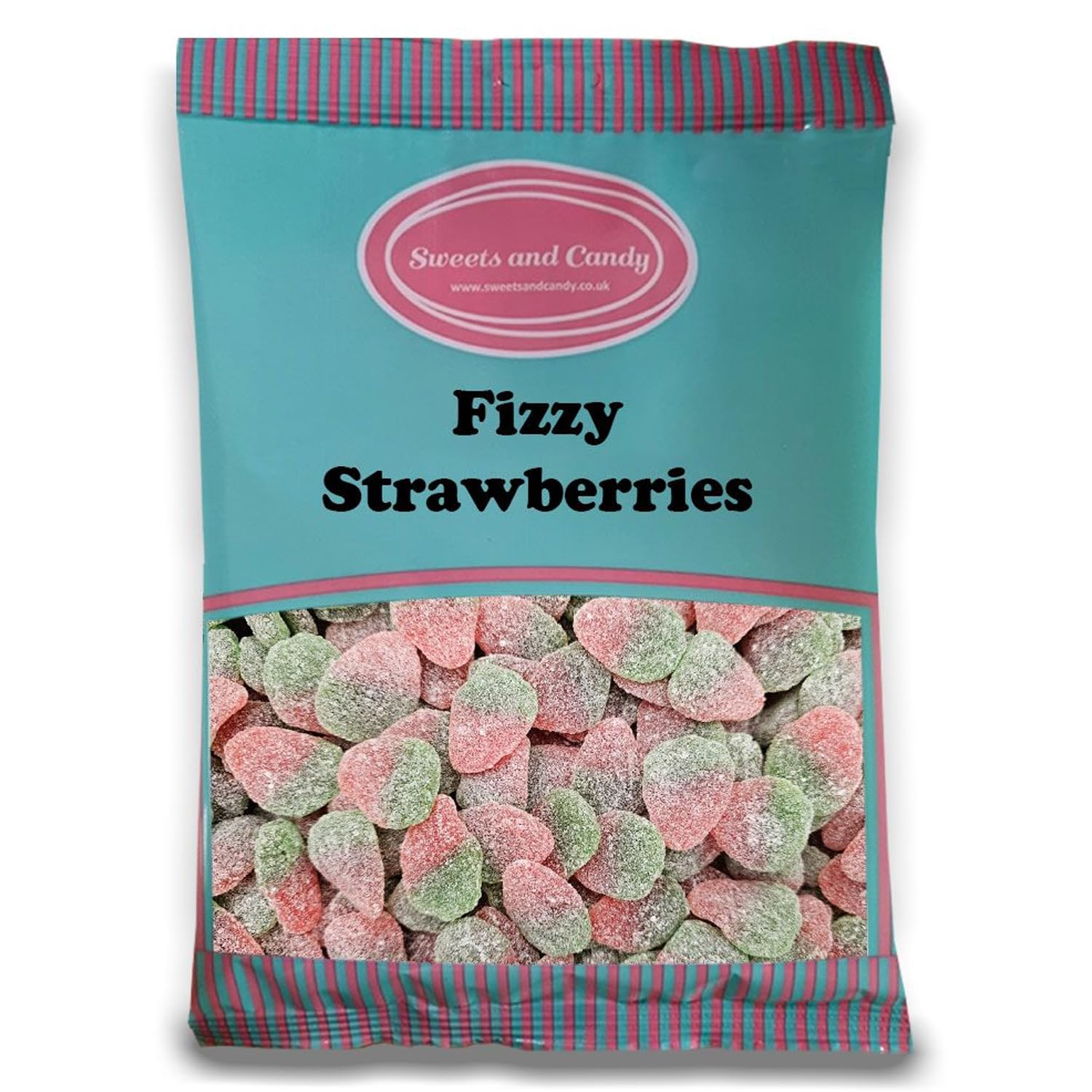 Sweets and Candy® Fizzy Strawberries 1Kg - Retro Strawberry Jelly Sweets with a Fizzy Sugar Coating - Bulk 1 Kilo Bag - A Perfect Pick and Mix Gift Idea - Share Size Pick n Mix Bags