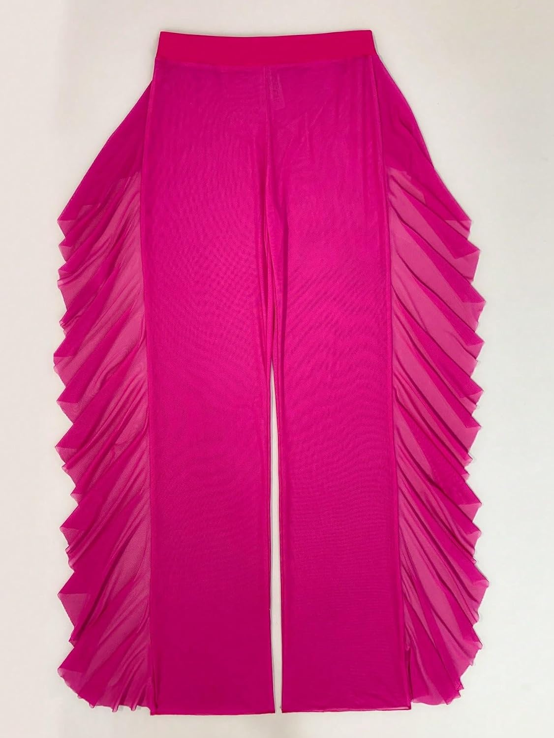 Womens Summer Beach Ruffle Trim Cover Up Pants cover ups for swimwear