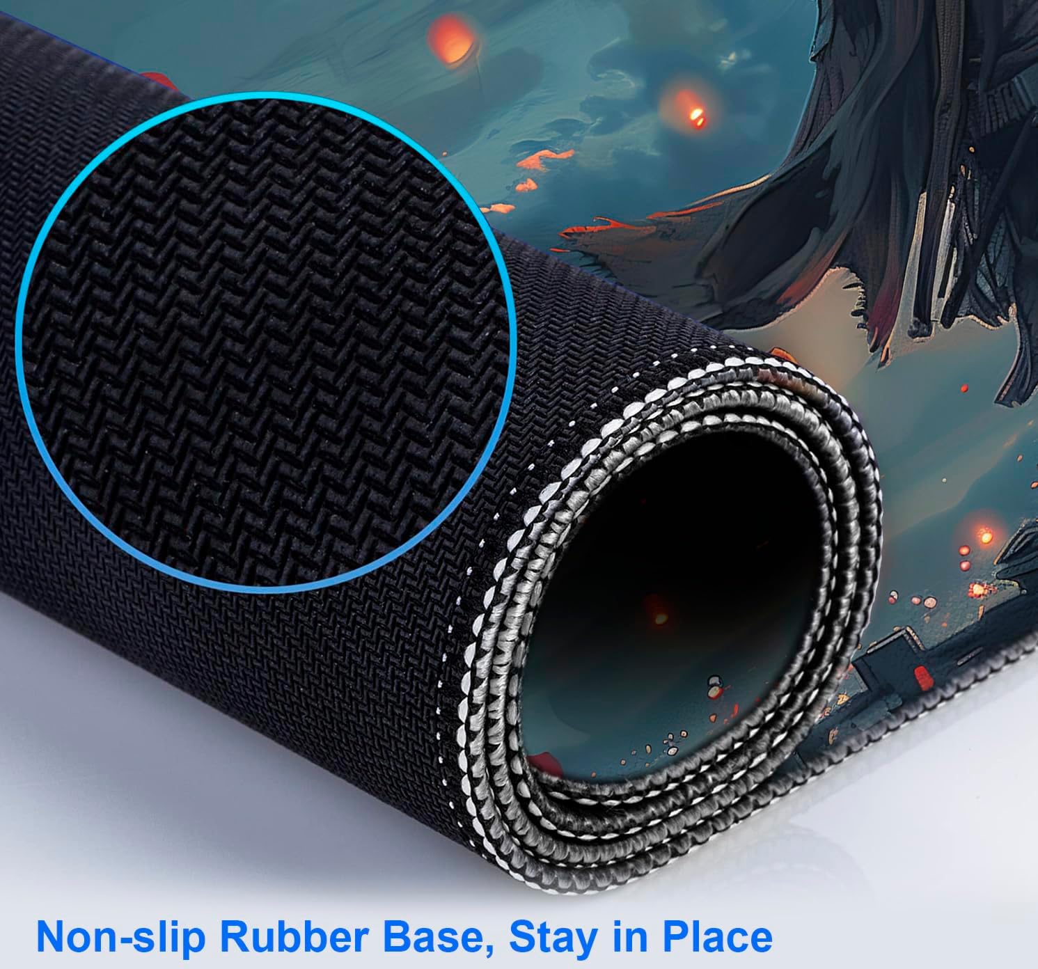 Retro Swordsman Extended Mouse Pad Game XXL Laptop Mouse and Keyboard Pad image 3