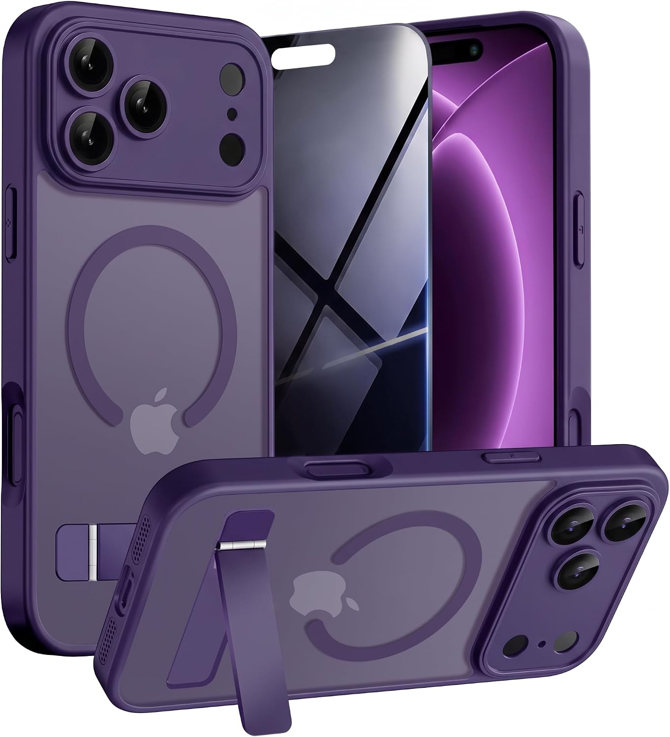 Magnetic Case for iPhone 18 Pro Max Stand with Privacy Screen Protector
