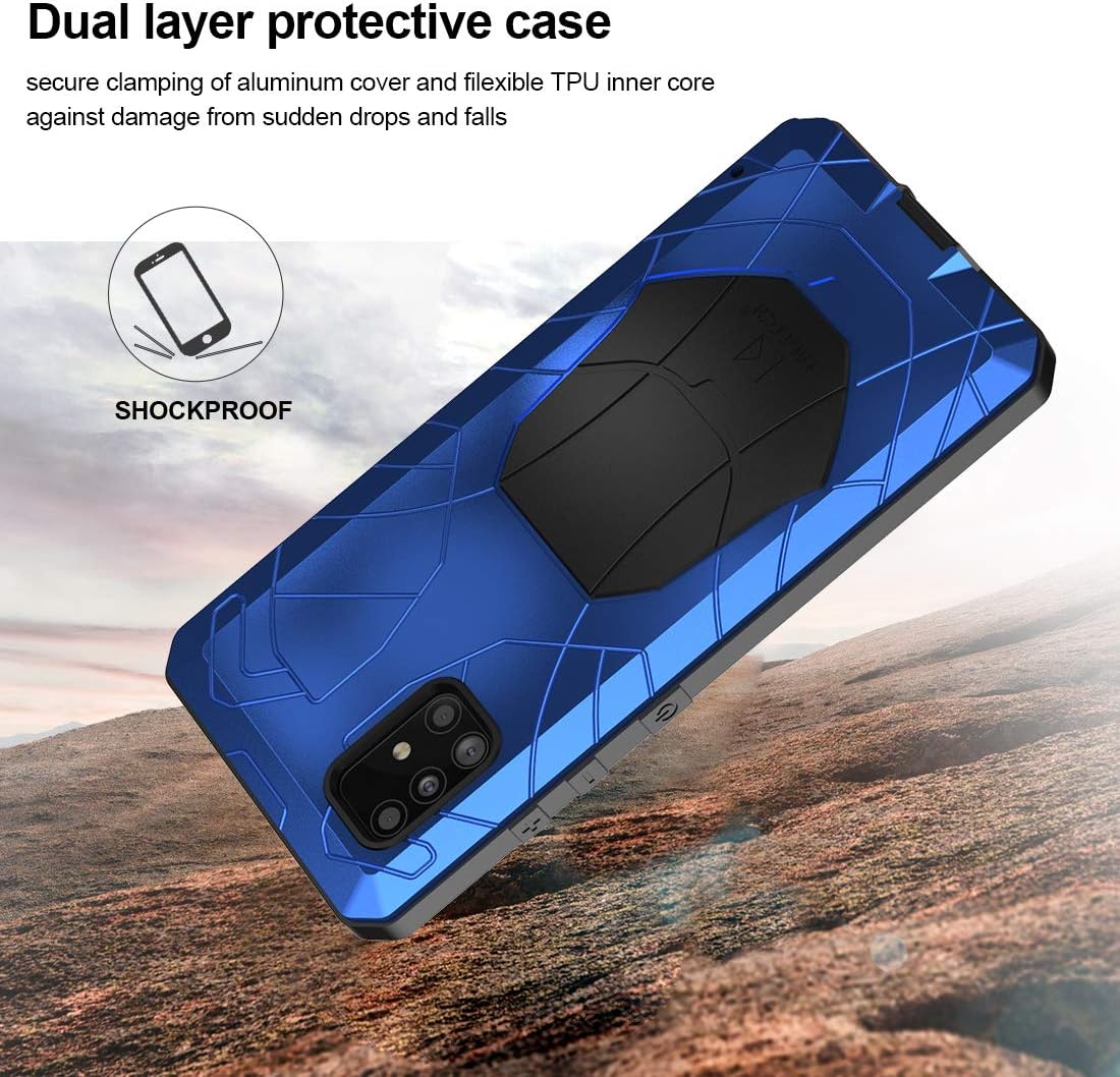 Blасk Frіdау Clеаrаnсе Feitenn Galaxy S10 Lite Metal Case, Samsung A91 / M80S Case Heavy Duty, Hard Cover Armor Military Bumper Shockproof Defender Men Gift Outdoor Screen Protector for Samsung Galaxy S10 Lite 2020 - Blue