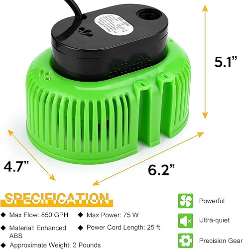 Miniatura 2 de Bomba de cubierta de piscina sobre el suelo - Bomba sumergible de sumidero de agua para natación, con manguera de drenaje y cable de alimentación
