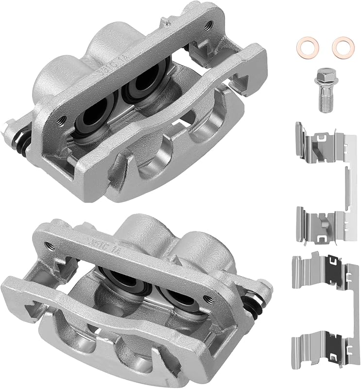 Par de pinças de freio a disco dianteiras BDFHYK com suporte para veículos GM – 2 unidades