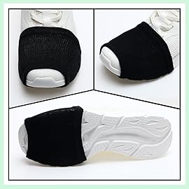 Haysandy 8 Pairs Dance Shoe Covers Over Shoes Socks for Dancer Women(M,Versatile Style,Black)