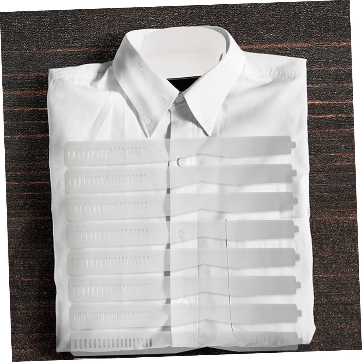 60pcs Transparent Collar Stays for Dress Shirts Collar Fixing Strips Support for Men and Women Shirts Easy to Use