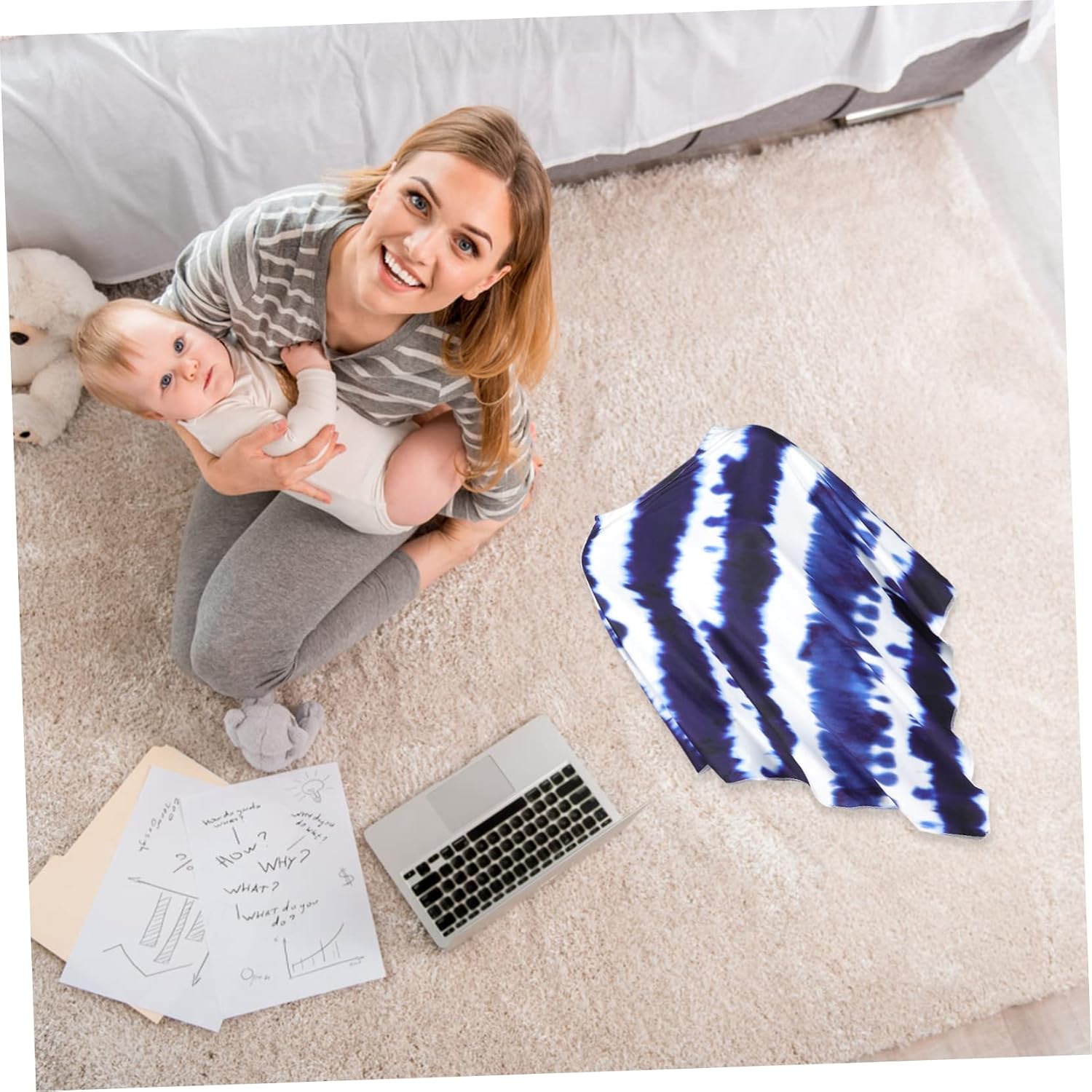 Sosoport Multi-Functional Breastfeeding Cover Stylish Seat Cover for Nursing Soft and Comfortable for Moms The Go Chic Tie-dye Design