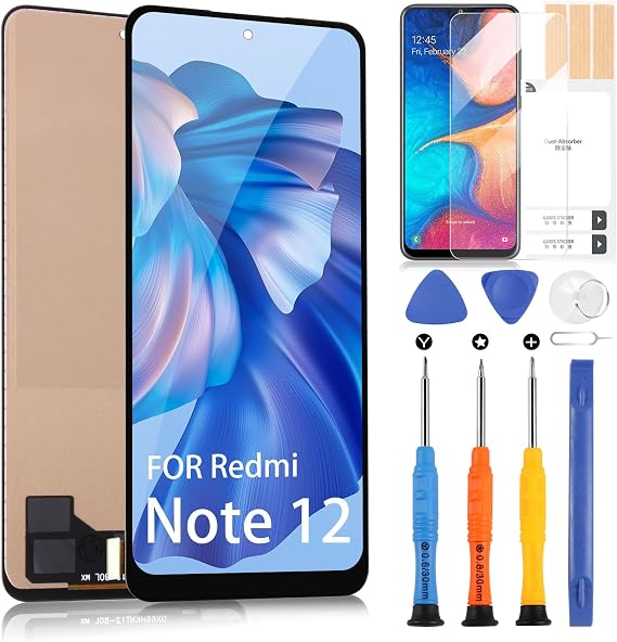 Écran Complet LCD + Vitre Tactile Pour Redmi Note 12 (modèle 23021RAA2Y) - Neuf, Remplacement Facile