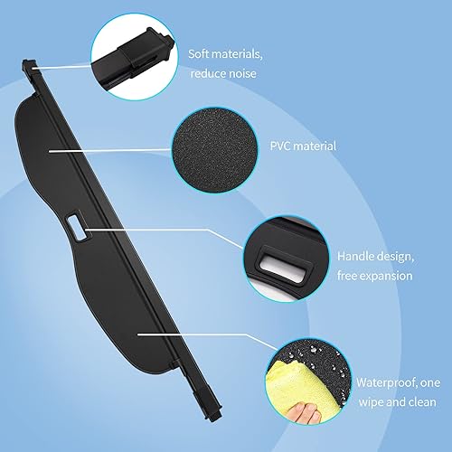 Miniatura 6 de Funda de carga para Chevrolet Blazer 2017-2022, cubierta retráctil para maletero, cubierta de protección de seguridad, organizador de maletero,