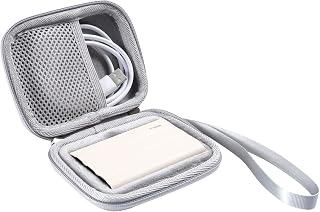 Carrying Case for Samsung T7 Shield External SSD with 2 Cable Ties, Hard EVA Shockproof Storage Travel Organizer for T7 Shield Portable Solid State Drive USB 3.2 1TB 2TB(Grey)