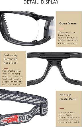 SooGree Basketball Sports Goggles Protective Eyewear for Men Safety Glasses
