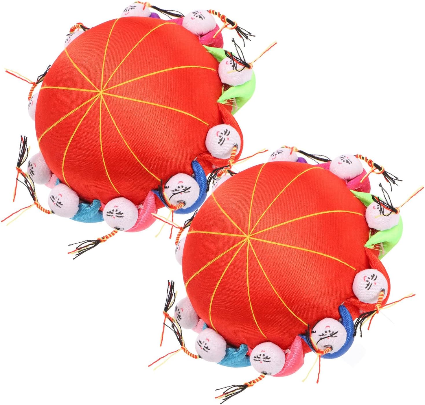GLSTOY Retro 2pcs Cute Pin Cushions Sewing Red Vintage Style Pincushion Set for DIY Craft and Hand Sewing Tools