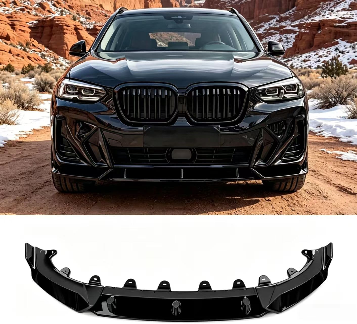 MWEIYANF Front Lip Spoiler for BMW G01 X3 LCI M Sport 2022-2025 Lightweight