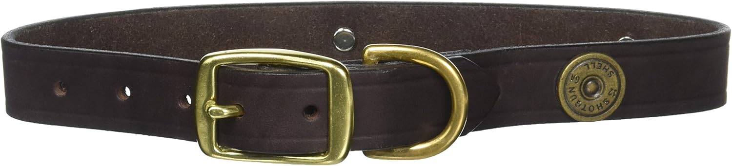 OmniPet 24-Inch Shotgun Shell Decorated Leather Collar, X-Large, Brown