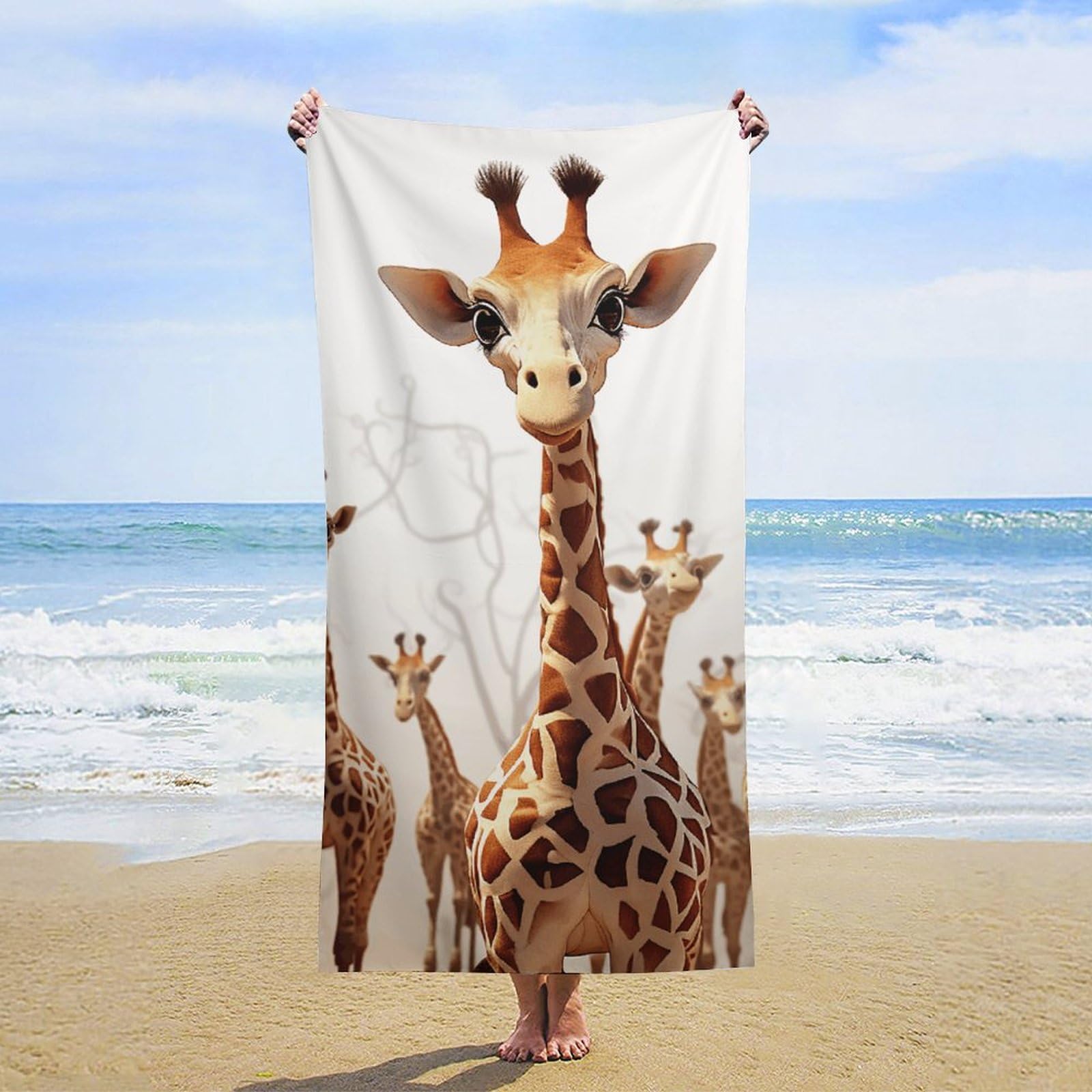 VANZEV Lion Print Beach Towel – Sand-Free Microfiber, Quick Dry, Ultra Soft (31" X 51")