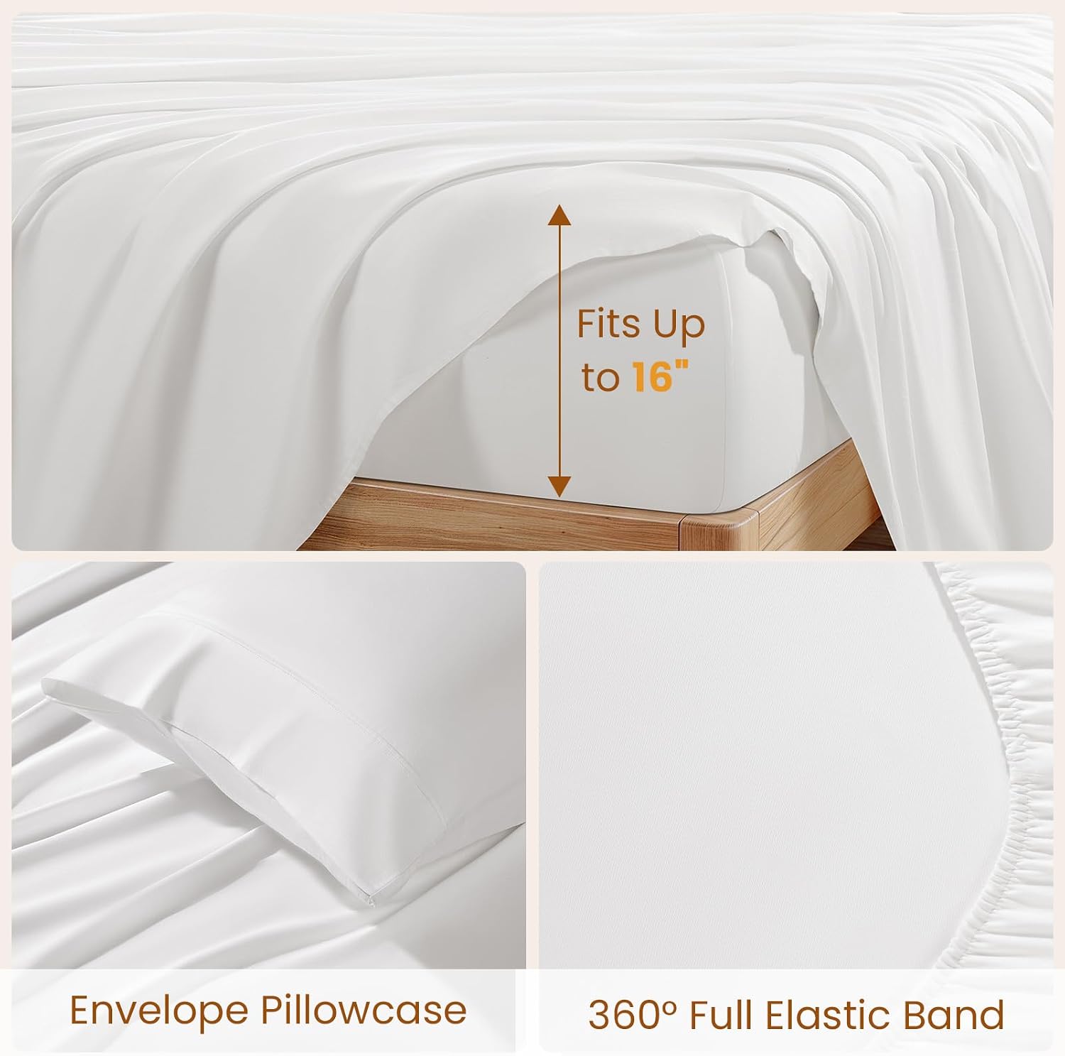 100% Egyptian Cotton Queen Sheet Set,1000 Thread Count