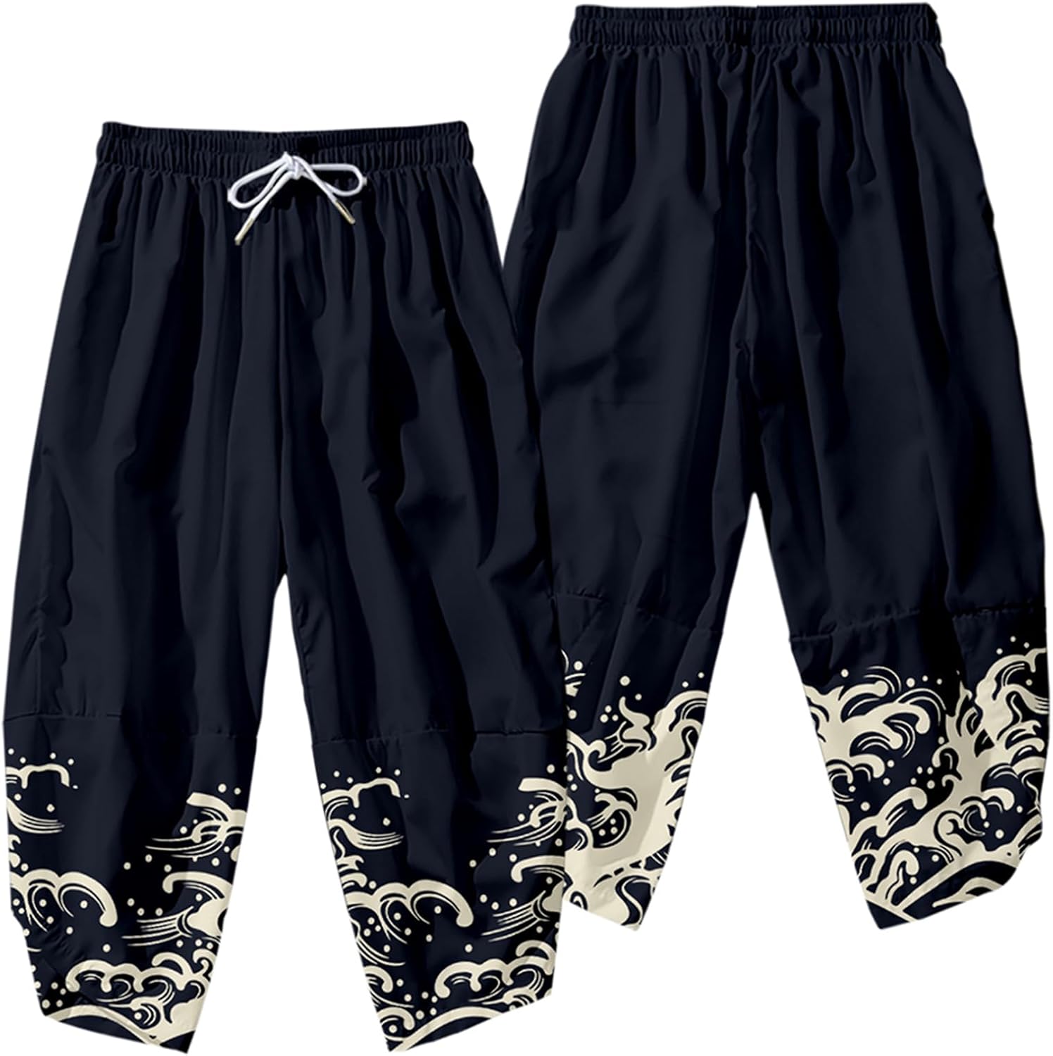 DOSLAVIDA Men's Kimono Cargigan Suits Lightweight 2 Piece Beach Outfits Japanese Open Front 3/4 Sleeve Shirt & Shorts