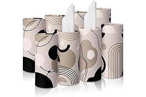 8-Pack Car Round Tissue Boxes with Facial Tissues