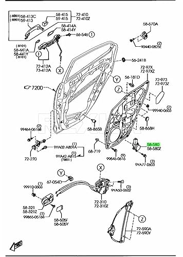 Miniatura 4 de Rexka Engranaje del motor del Elevalunas eléctrico delanterotrasero para Mazda 3 5 6 CX-7 CX-9 RX8