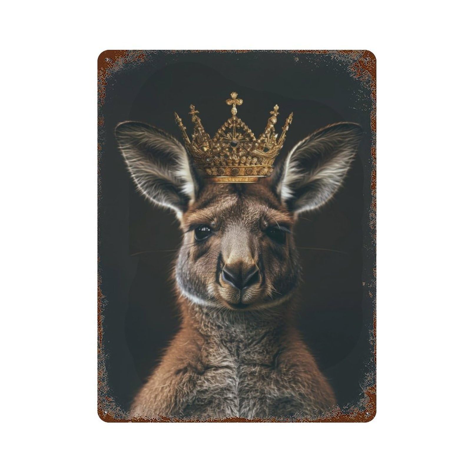 Kangaroo Little King Retro Metal Sign 15.7"x11.8", for Garage, Bar And Workshop Decor, Shabby Chic Decor