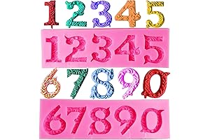 AIMEIKI Silicone Fondant Molds for Chocolate Number Embossing