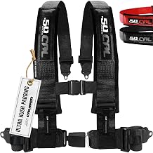 1pc 50 Cal 4 Point Harness, 3" Racing Harness Seat Belt with Button Release