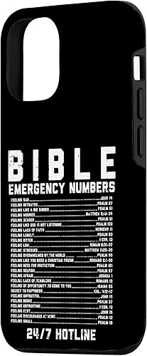 Miniatura 2 de iPhone 1212 Pro Biblia números de emergencia verso Dios Jesús fe cristiano regalo caso