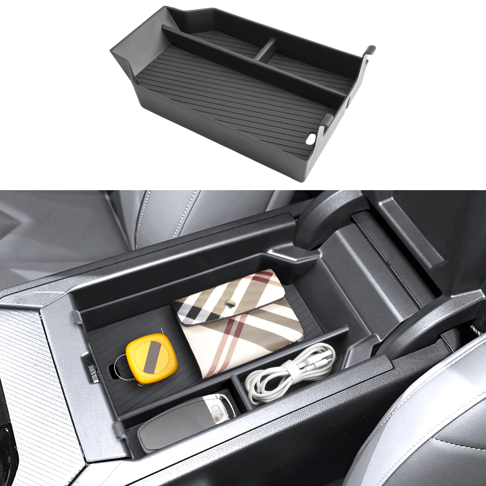 Photo 1 of Coleya for 2025 2026 BMW X3 Center Console Organizer for BMW X3 G45 (30 xDrive/M50 xDrive), Durable ABS Plastic&Anti-Slip Rubber 2025 X3 Console Tray Insert for 2026 2025 BMW X3 Interior Accessories