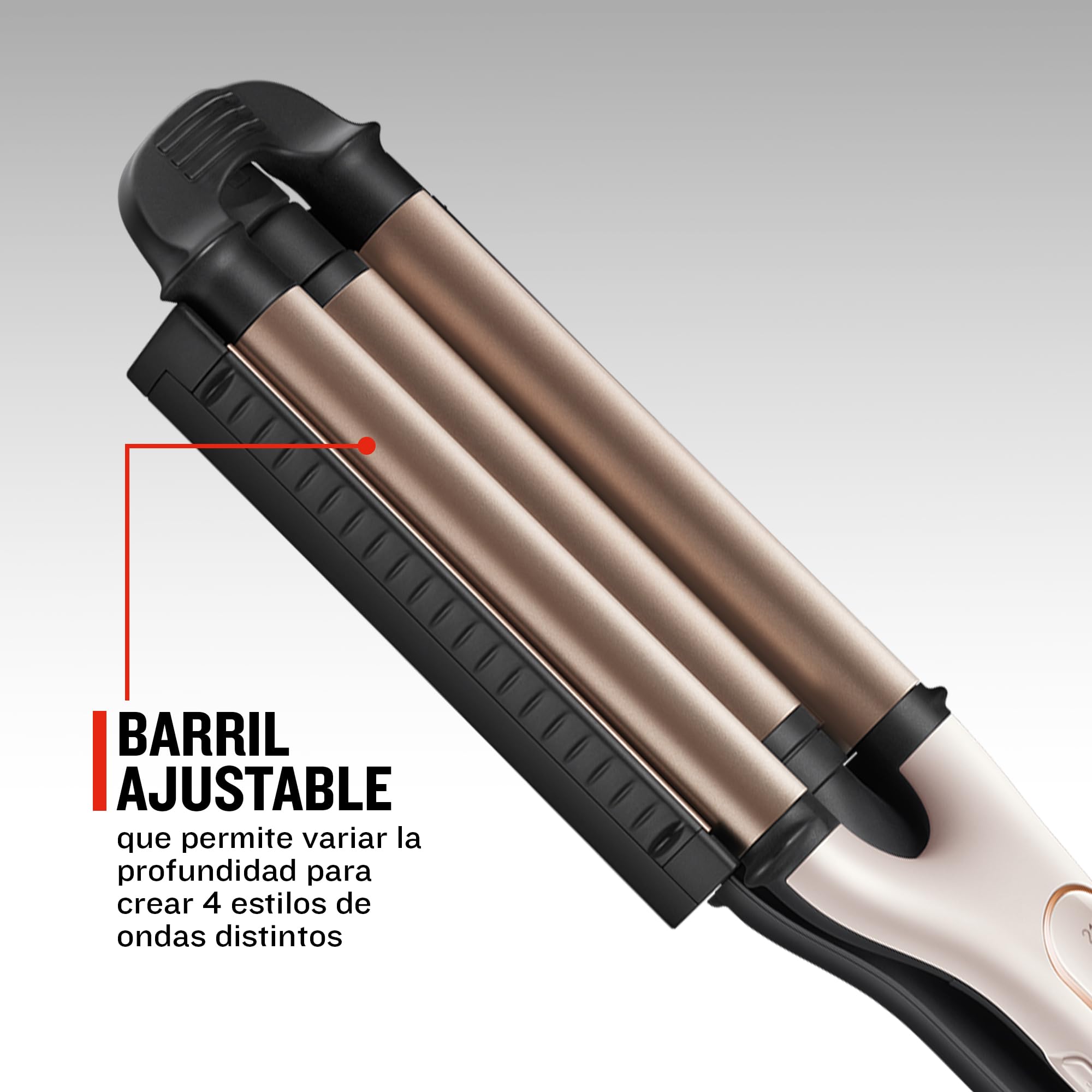 Remington Rizador Pelo Ondas [4 en 1: 4 tipos de ondas] PROluxe (Tecnología OPTIHeat, peinados duraderos, cerámica, 5 temperaturas hasta 210°C, ajuste Pro+, digital, calentamiento 30s) CI91AW