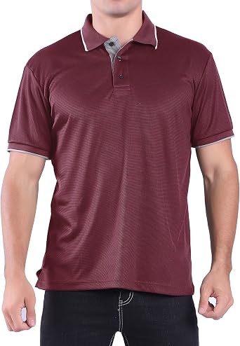 LeeHanTon 3 Pack Mens Polo Shirts Summer Quick Dry T-Shirt Slim Fit Short Sleeve Casual Sports Workout Golf Tees