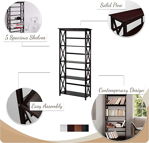 Miniatura 4 de Casual Home Montego - Estantería de 5 estantes, nogal (nueva)