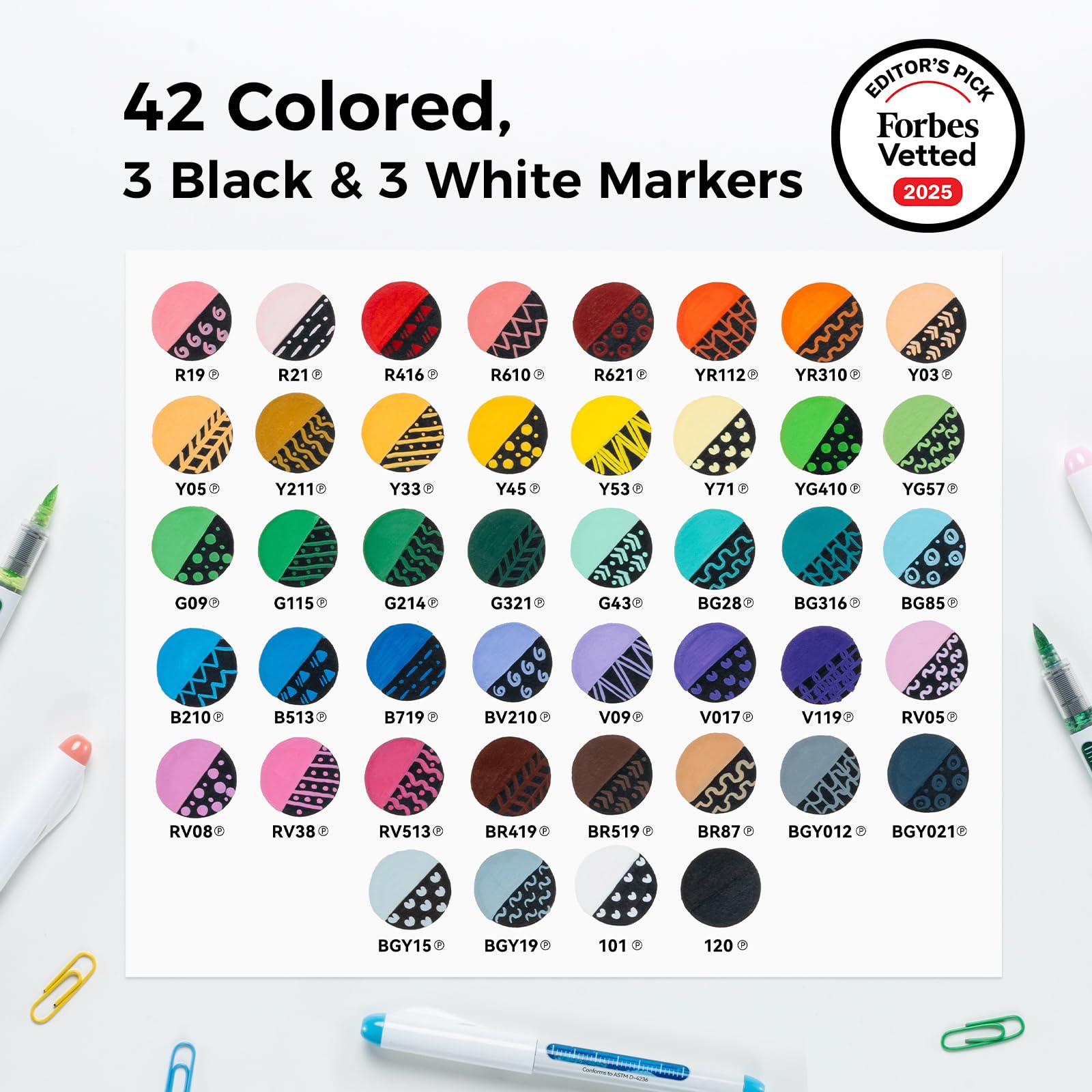 Ohuhu Acrylic Paint Markers Direct Liquid: 48 Pack Flexible Brush Tip Acrylic Markers High Opacity Paint Pens Waterproof Lightfast for Rock Painting Easter Eggs Wood Glass Ceramic Canvas - Nahuku