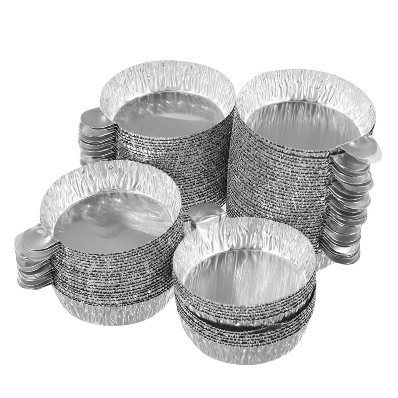 SHINEOFI Bandejas De Aluminio Desechables Pesaje De Platos De Peso De Aluminio Utensilios De Cocina Medición Y Almacenamiento De Ingredientes 100 Piezas*4