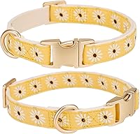 Vista 8 de Collar de Algodón Suave para Perro con Hebilla de Metal Ajustable de Servicio Pesado Cómodo Collares de Pana para Perros Pequeños, Medianos