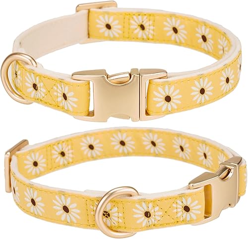 Miniatura 9 de Collar de algodón suave para perro con hebilla de metal, ajustable, resistente, cómodo, collares de pana para perros pequeños, medianos y grandes,