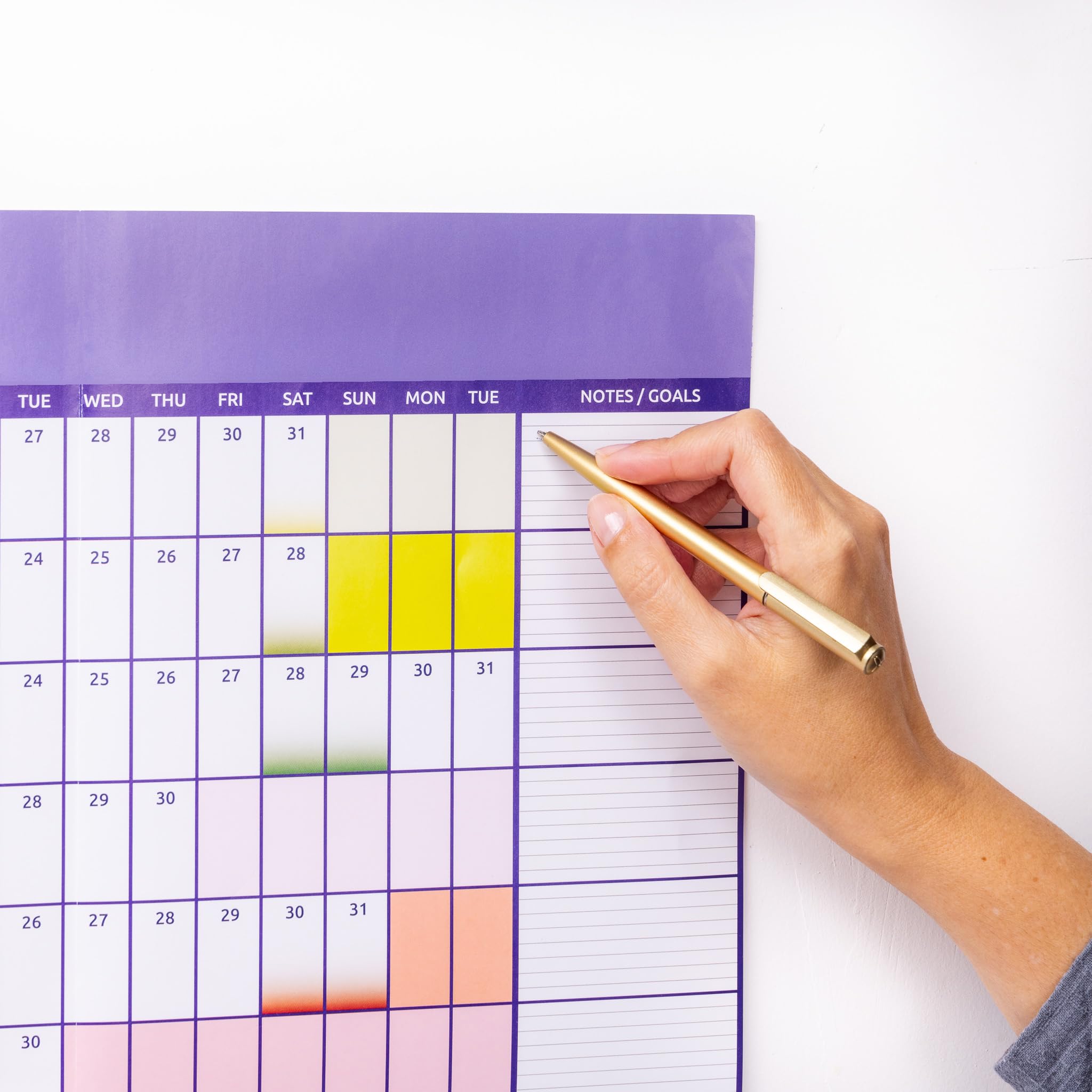 Planificador académico de pared 2026 2027, tamaño A1, calendario británico de mitad de año, 84 cm x 59 cm, organizador anual grande para profesores de escuela y estudiantes (arcoíris)