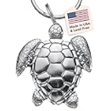 DANFORTH – Sea Turtle Keychain, Handcrafted Pewter Beach Keychain – 2”, Made In USA