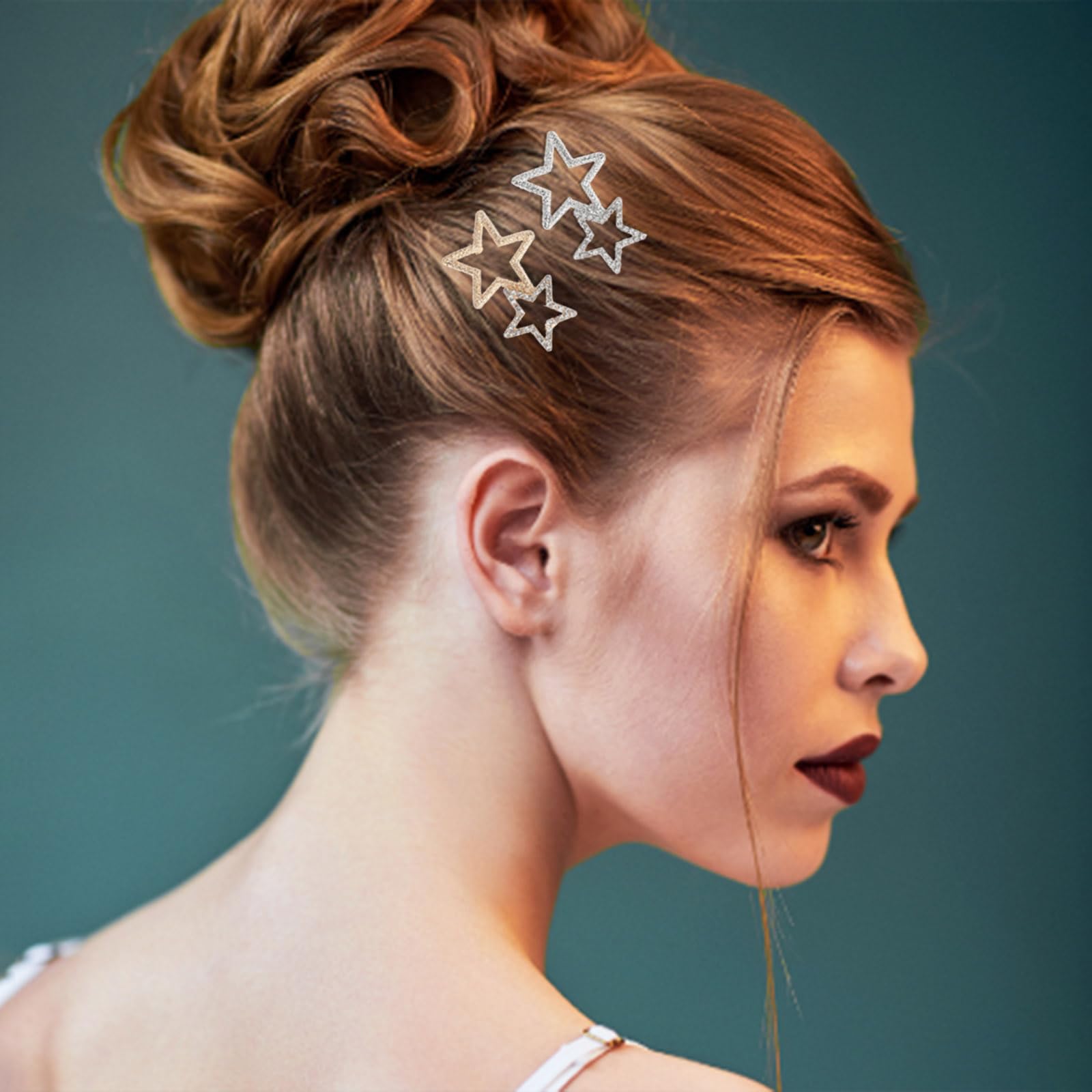 Set 35 Fermagli A Stella In Metallo Argento E Oro – Mini Mollette 3x3 Cm Per Capelli Di Bambine E Donne