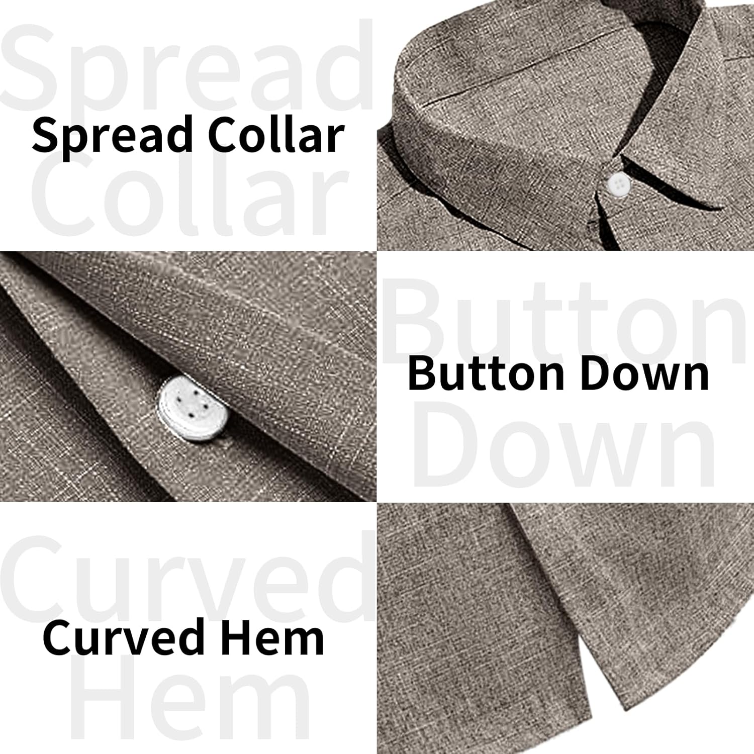 Mens Linen Shirt Classic Button Down Shirt Casual Short Sleeve Blouse Wedding Holiday Summer Tops Lightweight Tee - Image 5