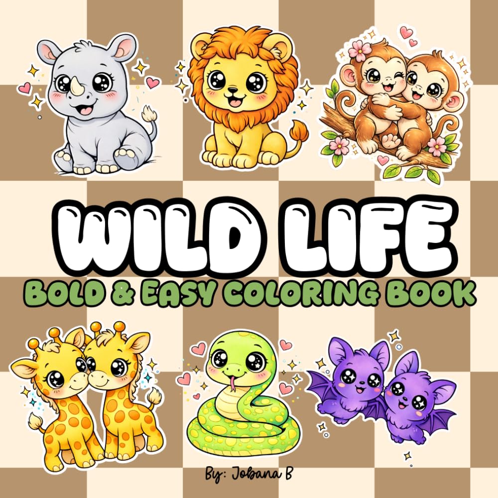 Wild Life Bold & Easy Coloring Book