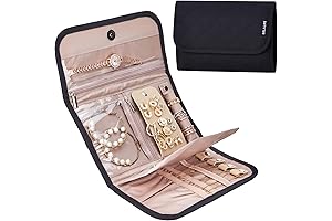 Roll-Up Jewelry Organizer for Travel: BELALIFE Travel Jewelry Case Organizer