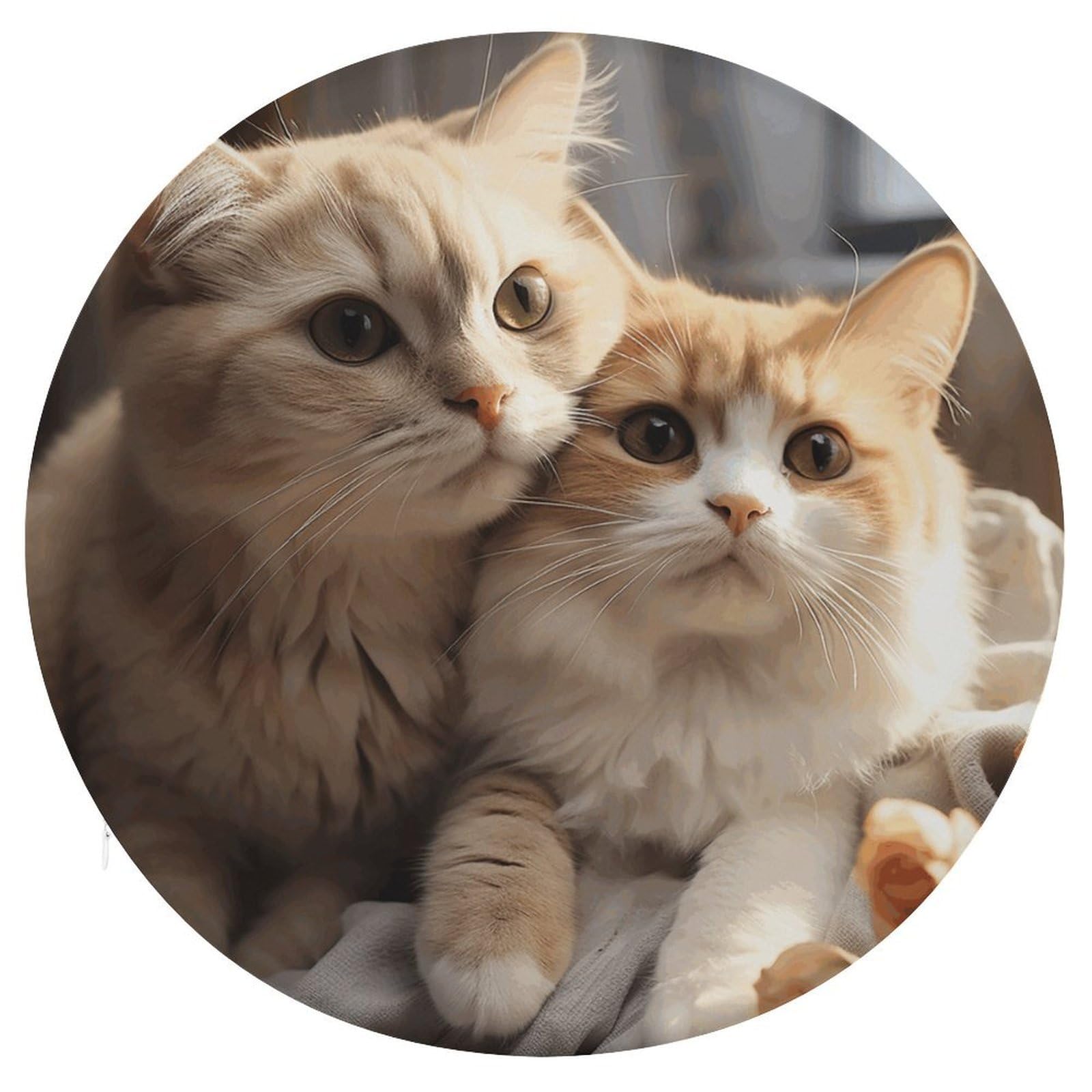 Wsoihfec Style Lovers Cat Seat Cushion Round Chair Pad