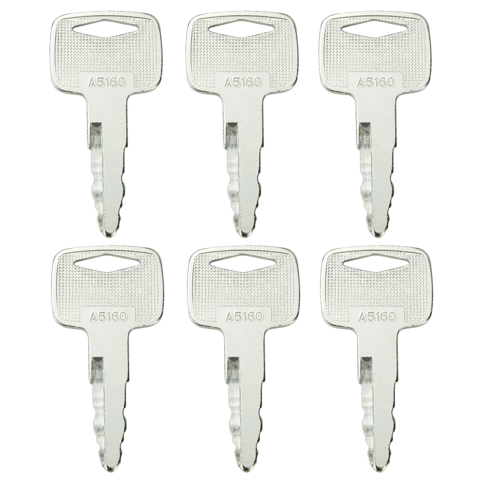 6PCS 91A07-01910 Ignition Keys A5160 Replacement for Mit-subishi CAT FG Series Forklifts