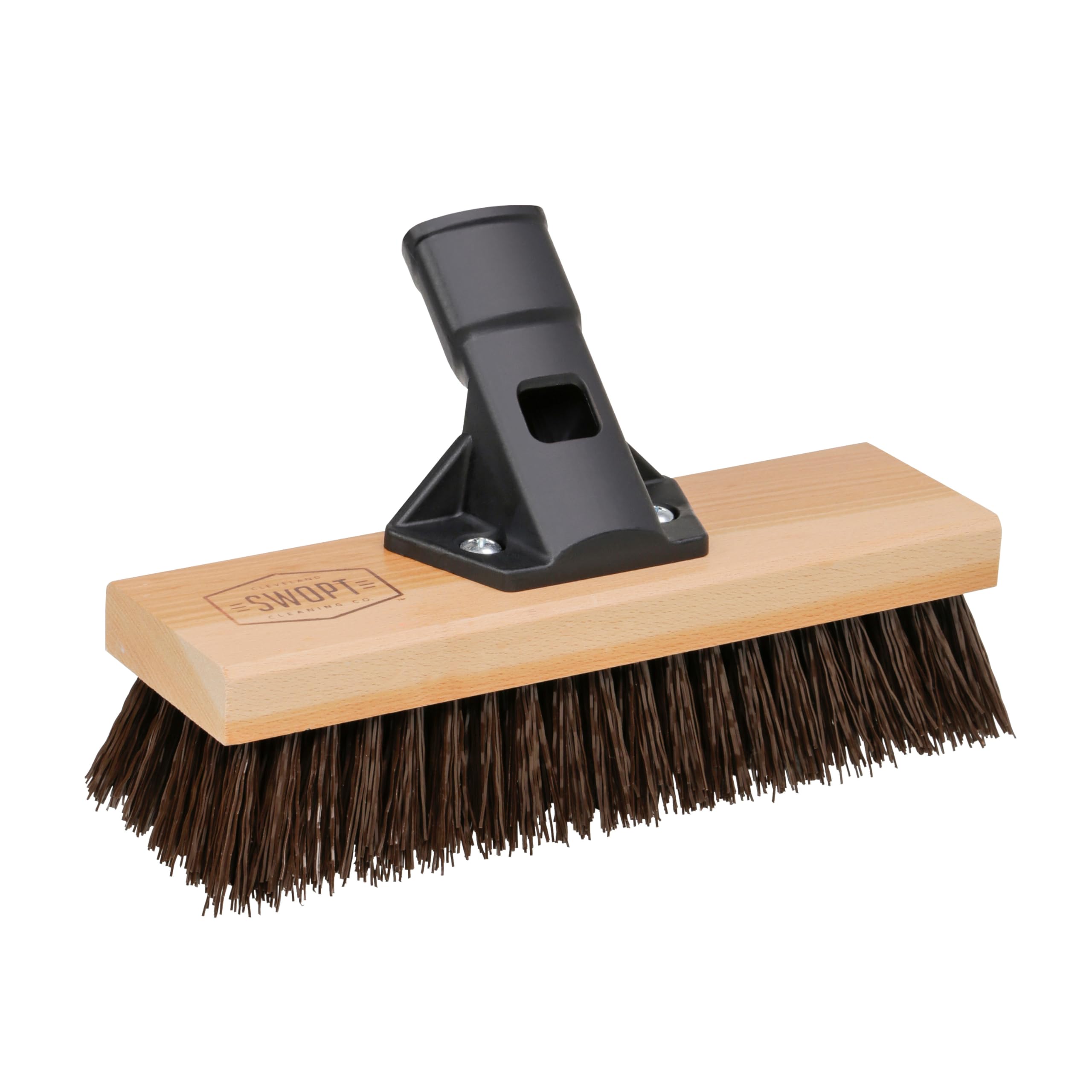 SWOPT 10' Premium Rough Surface Scrub Brush Head - Deck Brush for Rough and Textured Surfaces, Interchangeable with All SWOPT Cleaning Products for