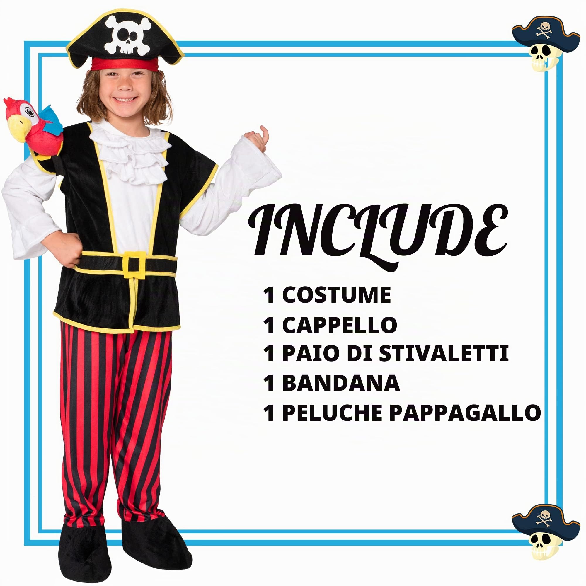 Spooktacular Creations Costume pirata per bambini per trucchi o trattamenti per bambini di Halloween, feste di abiti